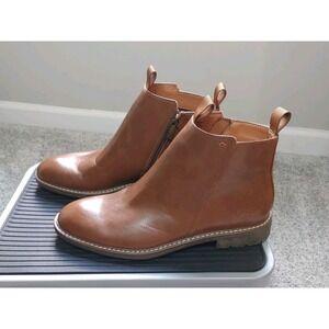 Guess GMDAMING-R Zipper Ankle Cognac Brown Boots Men's Size 7.5 New